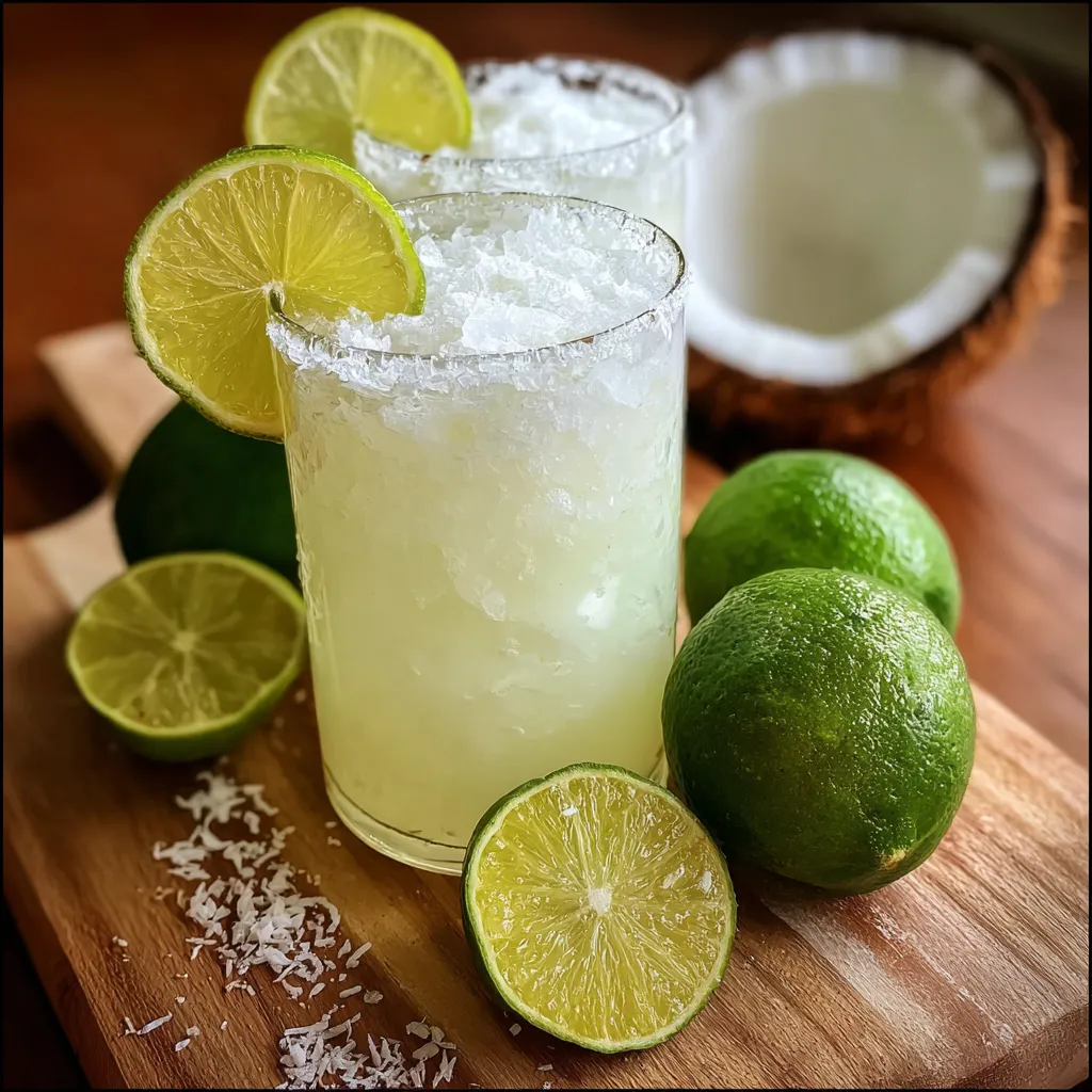 Authentic Colombian Coconut Limeade with Fresh Coconut Water and Lime - secondary view